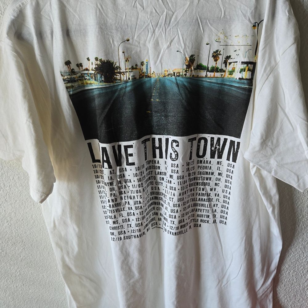 Alstyle White Graphic Band Tee - Picture 2 of 4